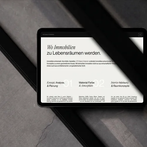 Sixrooms | Kreativagentur München | Banderole – ipad concrete Website Mockup 2