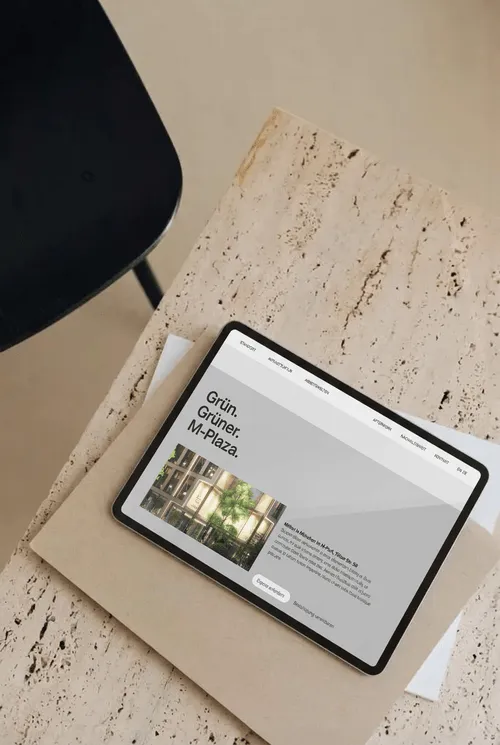 Sixrooms | Kreativagentur München | Banderole – ipad travertine