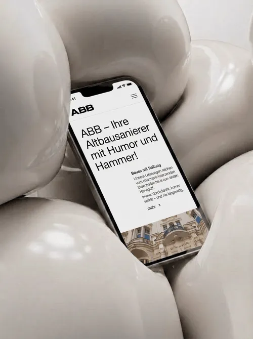 Sixrooms | Kreativagentur München | Banderole – iphone blobs Website Mockup 3