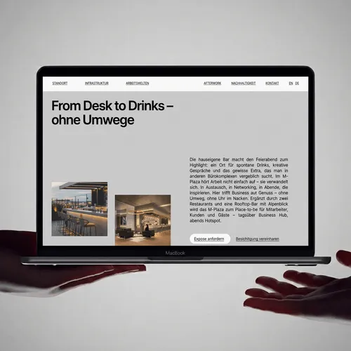 Sixrooms | Kreativagentur München | Banderole – macbook hands drinks
