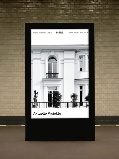 Sixrooms | Kreativagentur München | Banderole – metro Poster Website Mockup