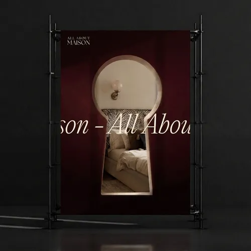 All About Maison – Poster mit Schlüsselloch-Key-Visual