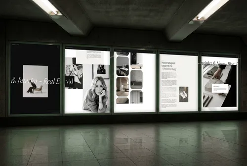 Sixrooms | Kreativagentur München | Banderole – U-Bahn-Kampagne screens Website Mockup