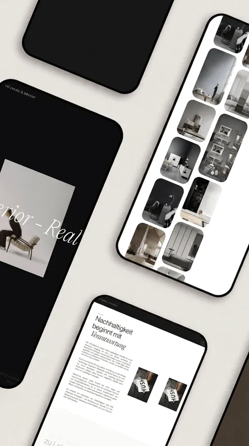 VD Estate & Interior Website mobil – Portfolio